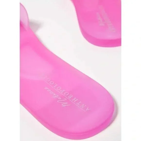Anthropologie Matisse Jelly Slides Sandals Pink Size 9 Beach Pool Vacation - Picture 9 of 10